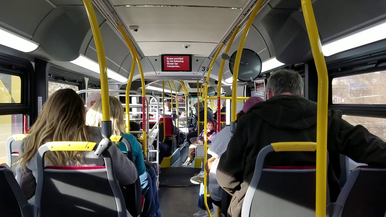 BWI Airport Rental Car Shuttle 2017 New Flyer XN60 CNG 308 A Ride To