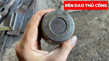 Rèn dao mèo từ thép VIÊN BI cực xịn của anh khách TUYÊN QUANG! dao mèo rèn thủ công