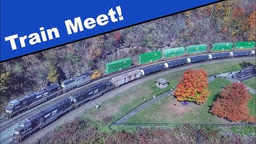 Meet at Horseshoe Curve with NS 1801 (Drone Video)
