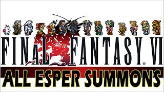 Final Fantasy 3 SNES Classic (FF VI) - All Esper Summons