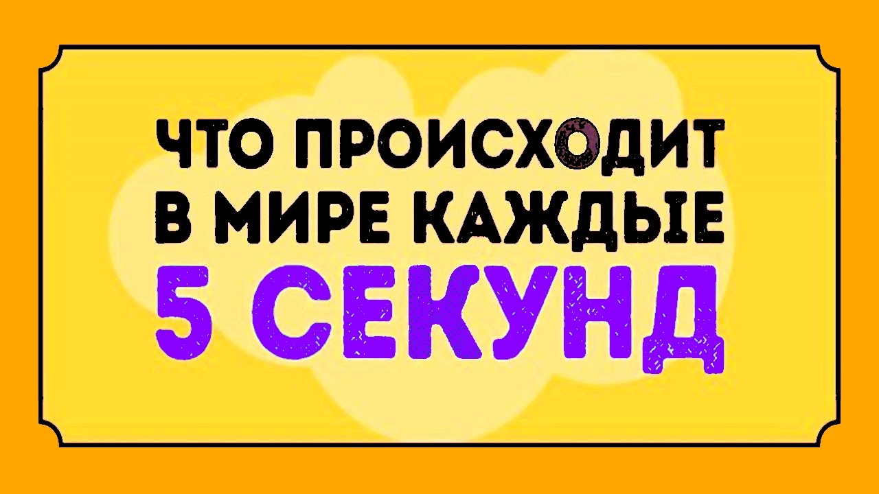 Что происходит каждую секунду в мире. Что происходит в мире каждые 5 минут. Каждые 5 секунд. Это происходило с каждым. Реклама каждую секунду что делать