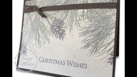Amazing Dryer Sheet Technique Christmas card featuring Stampin Up