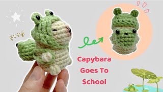 Crochet Capybara Goes To School ♡| Capybara Amigurumi Tutorial | Móc Capybara Đi Học