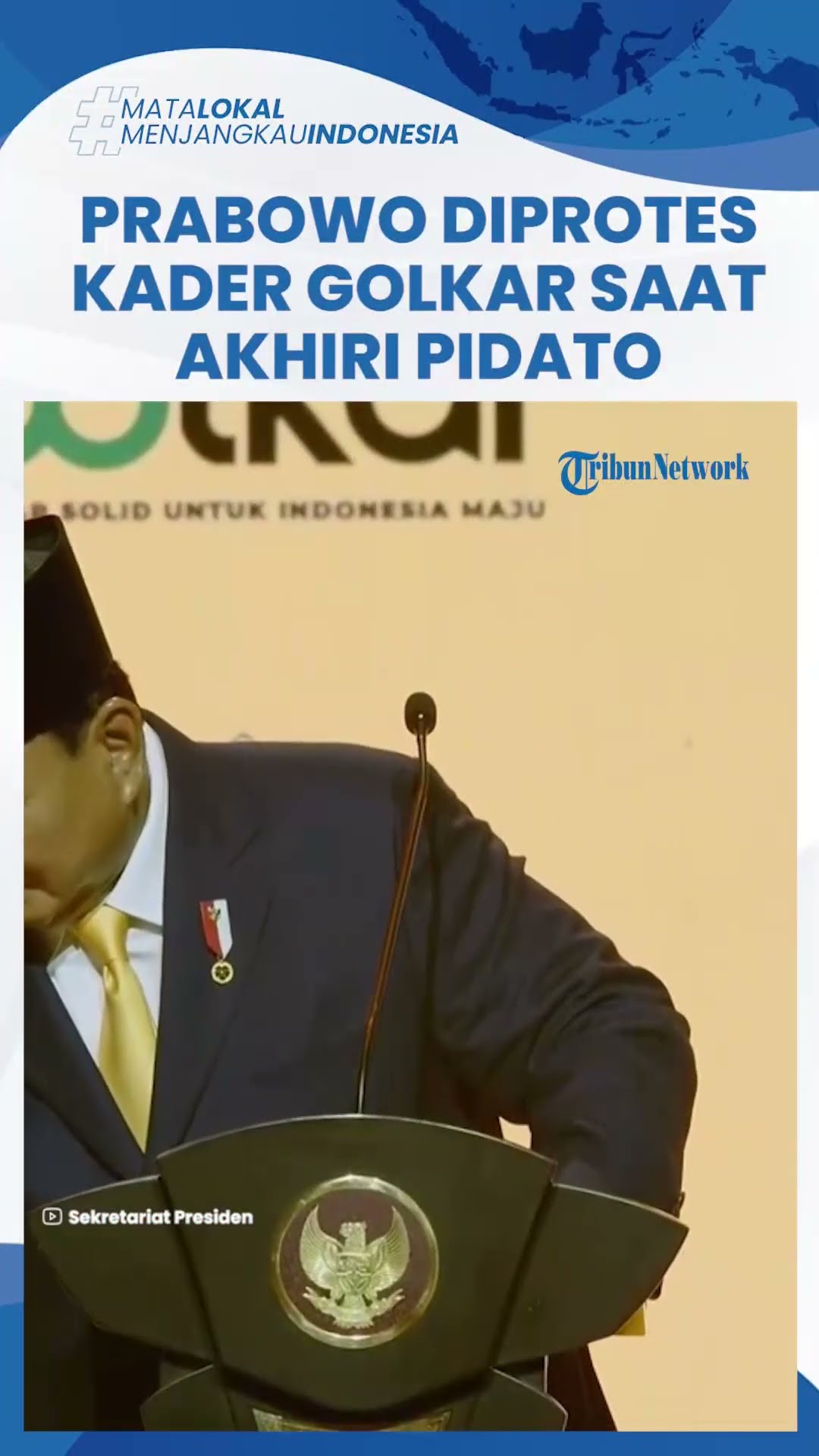 Momen Presiden Prabowo Disoraki Ribuan Kader Golkar, Diprotes saat Pamit Hendak Akhiri Pidato