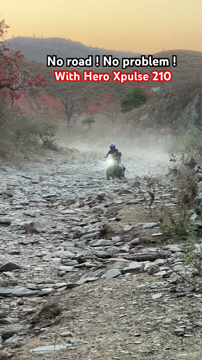 Testing the all-new Hero Xpulse 210 on a rugged riverbed off-road track. Pure adrenaline, #xpulse210