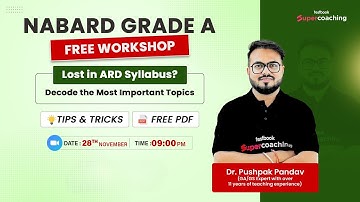 NABARD Grade A ARD Important Topics | Most Imp Topics for NABARD Grade A ARD 2025 by Pushpak Sir