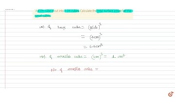 A 4 cm cube is cut into 1 cm cubes. Calculate the total surface area of all the small cubes.