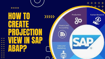 how to create projection view | projection view in sap abap | projection views