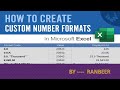 USE OF THE CUSTOM FORMAT WITH NUMERIACL IN EXCEL