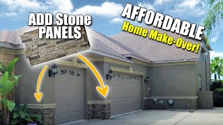 Install (FAKE) Faux Stone Panels: EXTERIOR  . . . SAVE MONEY  AMAZING RESULTS!