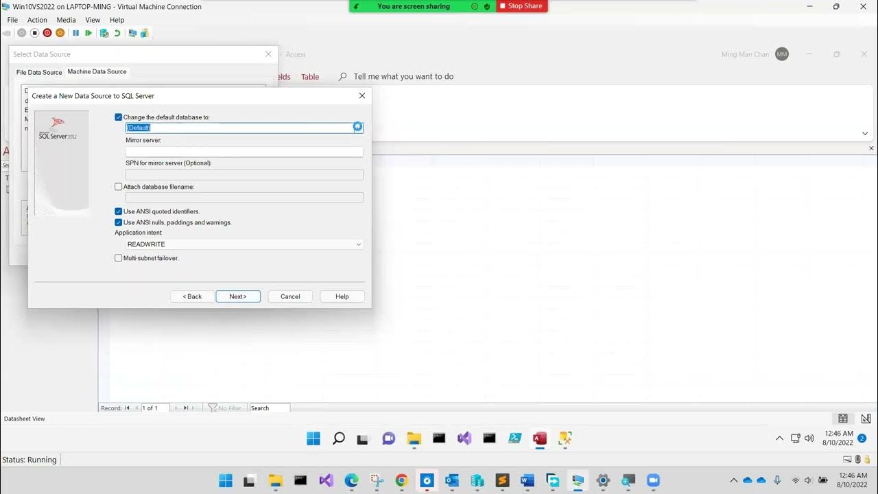 Create Read Update Delete SQL Server data using Microsoft Access - YouTube