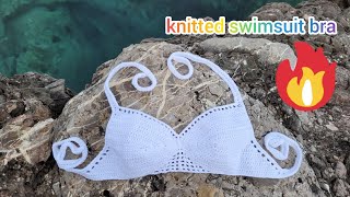 картинка: Вязаный купальник 👙 Супер удобные чашечки/ часть 1