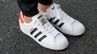 erupción recuerdos Alrededores Run DMC x Adidas Superstar REVIEW & ON FEET - YouTube