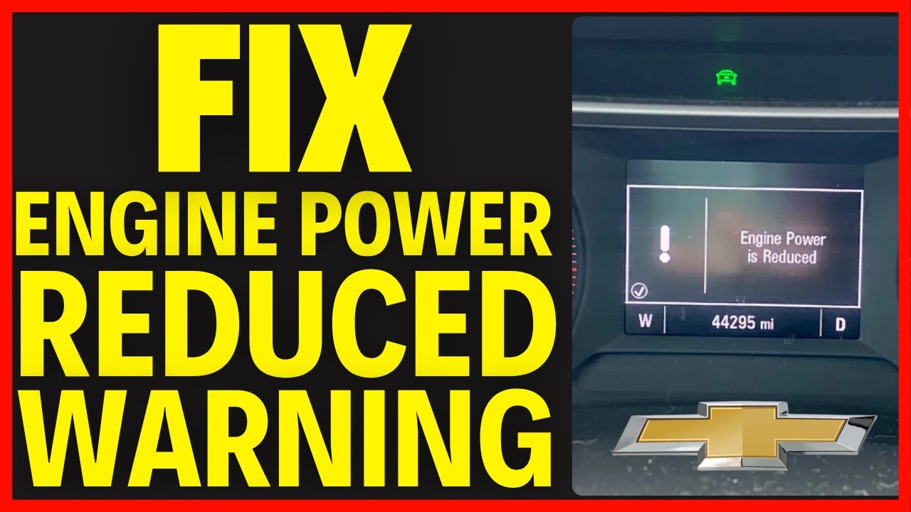 Engine Power Reduced Warning On A Chevy Malibu (FIX) - YouTube