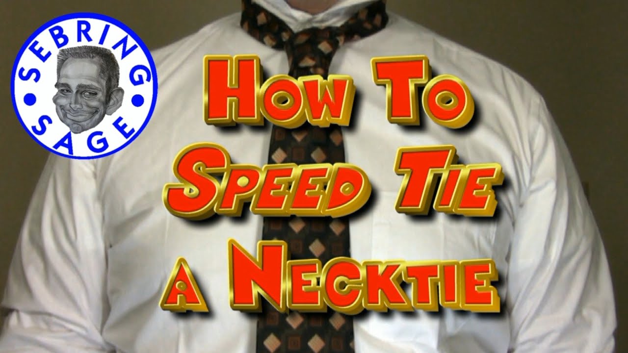 How To Speed Tie a Necktie YouTube