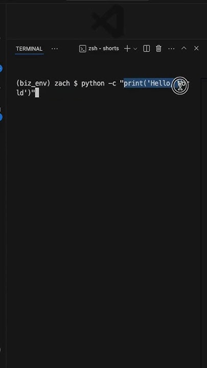 What Is -c In Python - YouTube