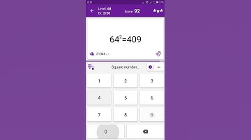 Math Tricks - Training mode - square numbers between 60 and 69 - level 068 (Number Keyboard)