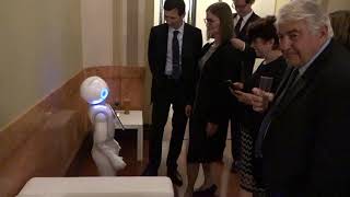 Pepper at Siemens Christmas Party 2018 by Pepper robot at CIIRC CTU Prague 473 views 5 years ago 59 seconds