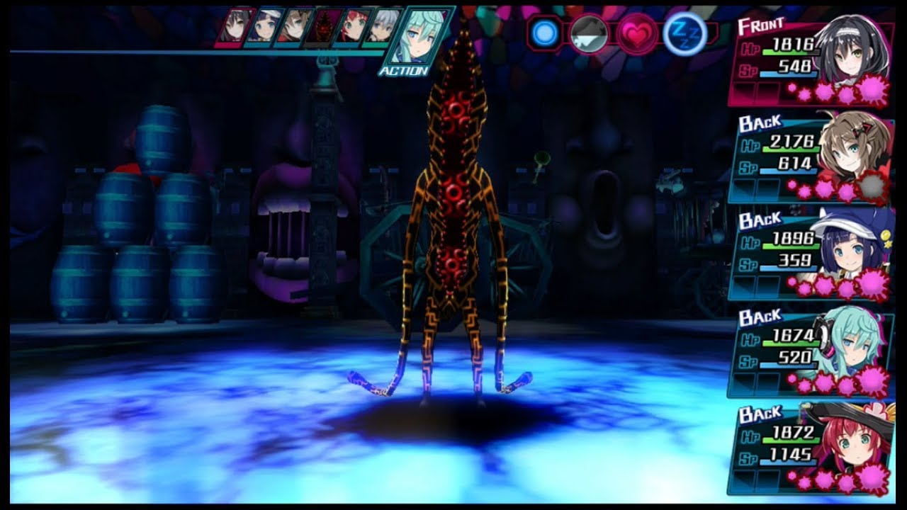 Mary Skelter Nightmares Underground Cavern Core Guardian boss battle