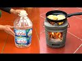 Creative A Firewood Stove From Square Oil Cans - Smart Idea