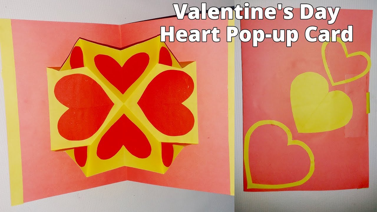Valentine's Day Heart Pop up Card | DIY Pop Up Card - YouTube