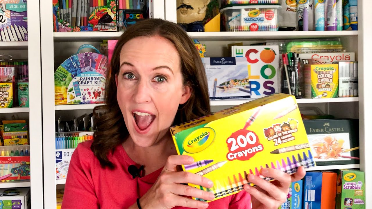 Unbox, Sort and Name all the Crayons in the 200 Crayola Crayon Box!