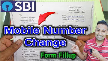 Mobile Number change SBI form fillup 2025 || sbi mobile number change form fill up 2025 kaise karen