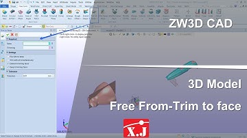 ZW3D คู่มือ สอนการใช้งาน CAD - Edit Face - Trim to Faces