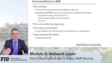 CNT-4713, Module 5, Part 8: Routing Protocols III (supp): BGP Security