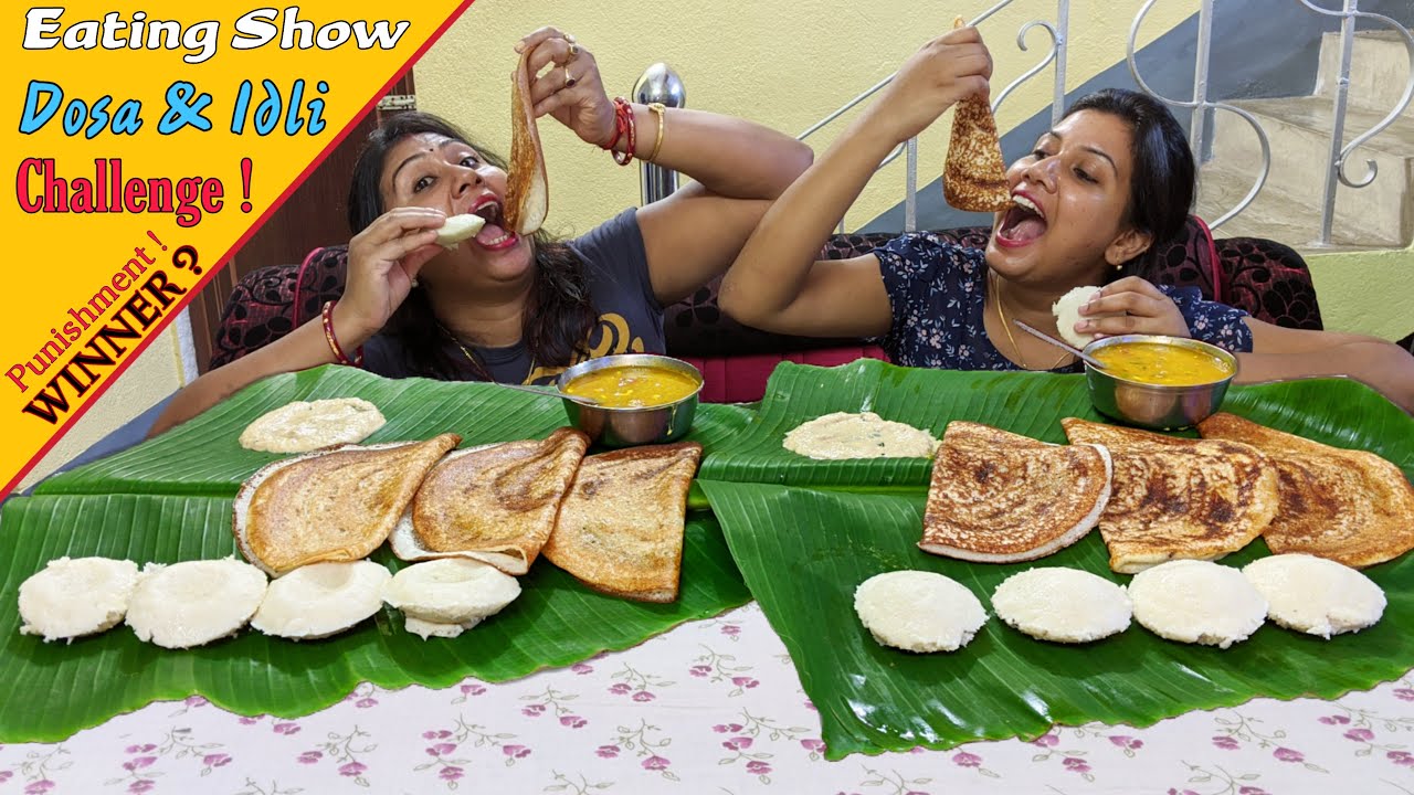 Eating Challenge ! Dosa & Idli | 5 minutes South Indian food Eating Challenge | Looser Punishment