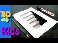 Wow! step by step drawing! easy 3D CELLAR STAIRS
