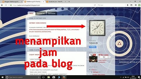 Cara menampilkan jam di blog