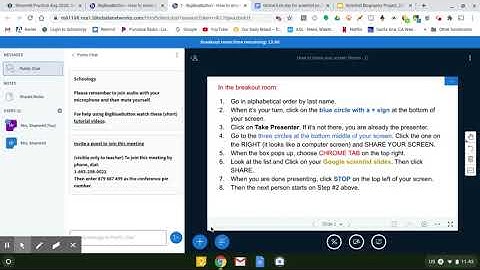 Presenting your slides in a breakout room