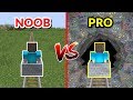 MINECRAFT NOOB vs. PRO - MONTANHA RUSSA NOOB VS MONTANHA RUSSA PRO NO MINECRAFT!!