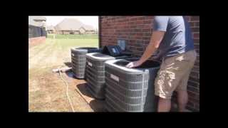 Goodman Condenser Cleaning - Multizone Unit - AC Cleaning - Clean Air Conditioner Coils