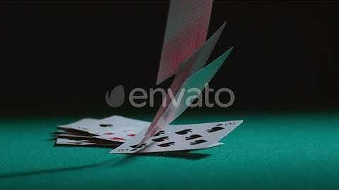 Throwing cards on table in slow motion; shot on Phantom Flex 4K at 1000 fps | Stock Footage - En...