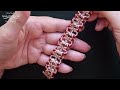 Embellished Beaded Bracelet with Super-Duo Beads/ Pearl & Crystal DIY Beaded Jewelry