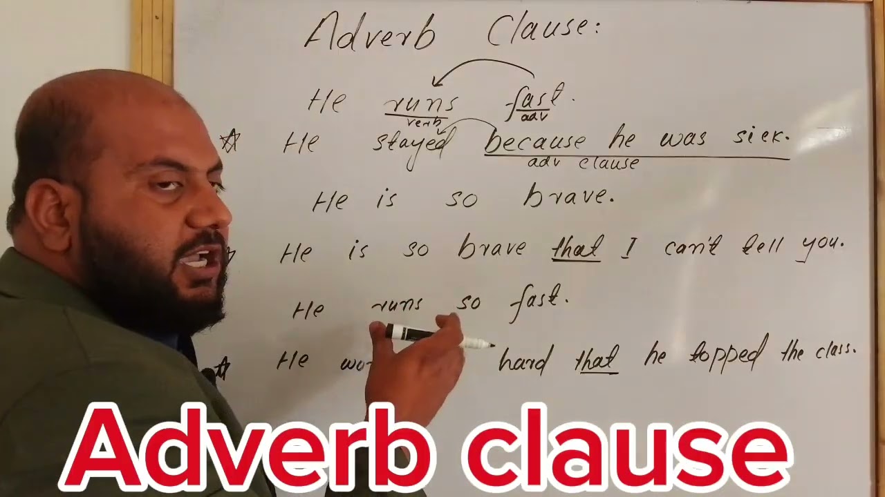 Adverb clause explained by Sir Haroon 