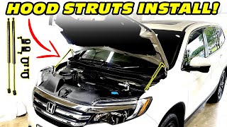 QUICK How to install Hood Struts  20162020 Honda Pilot