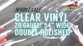CLEAR OUTDOOR VINYL: Wholesale 20 Gauge Double Polished Extremely Clear Material