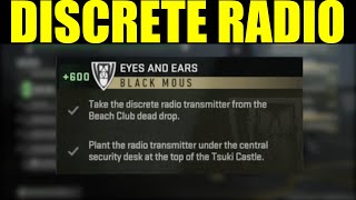 How to &quot;Take the discrete radio transmitter from the beach club dead drop&quot; &amp; plant under security