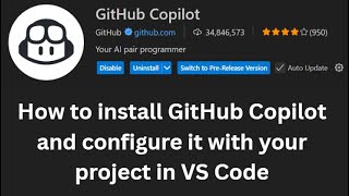 How to install GitHub Copilot and configure it with your project in VS Code | AI Integration #coding