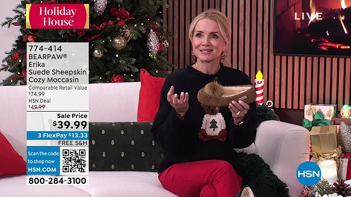 BEARPAW Erika Suede Sheepskin Cozy Moccasin