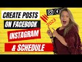 Create a post on facebook  instagram in meta business suite  schedule in 2023