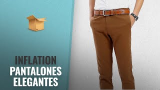 10 Mejores Ventas De Inflation: INFLATION Men's Flat Front Slim Tapered Stretch Casual Pants 100%