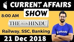 8:00 AM - Daily Current Affairs 21 Dec 2018 | UPSC, SSC, RBI, SBI, IBPS, Railway, KVS, Police