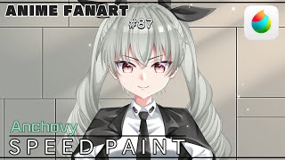 [SPEEDPAINT] ANIME CHARACTERS FANART – ANCHOVY (ANIME SPEEDPAINT MEDIBANG) #87