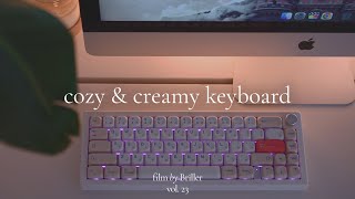 How I built my Cozy & Creamy Mechanical keyboard ⌨️💛 | KTT Macaron, Gateron Pro & soy milk keycaps