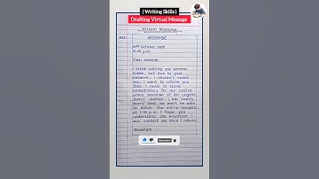 Drafting Virtual Message | SECTION - ।।। Writing Skills Q.4. (A) (।) Virtual Message: | #class12