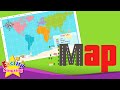 Kids vocabulary - Map - Using a map - Learn English for kids - English educational video